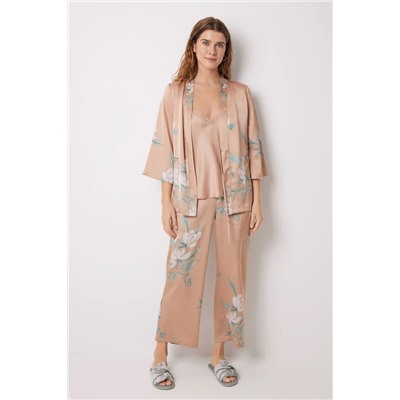 Conjunto pijama 3 piezas nude