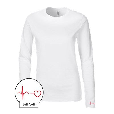 UA Heart EKG Women's Fitted Long Sleeve Tee