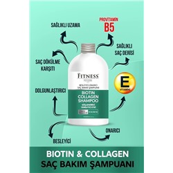 Fitness Professional Biotin Collagen Şampuan 500 ml Besleyici Onarıcı Hızlı Uzama Etkili YN00