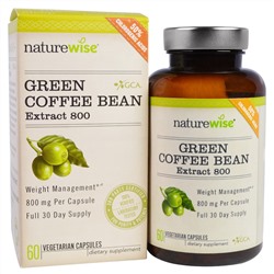 NatureWise, Экстракт из зеленых зерен кофе 800, 60 вегетарианских капсул