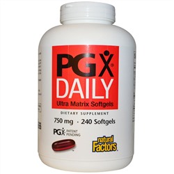 Natural Factors, PGX Daily, Капсулы Ultra Matrix, 750 мг, 240 Капсул