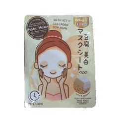Осветляющая питательная маска с тофу от Daiso 3 шт / Daiso Tofu soybean whitening mask sheet 3 pcs