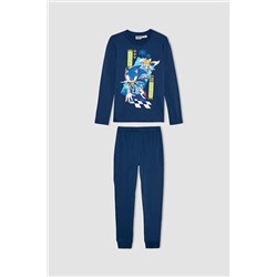 Defacto Erkek Çocuk Baskılı Uzun Kollu Penye Pijama Takımı B2372A8IN176mc