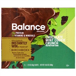 Balance Bar, Питательный батончик, шоколадное пирожное с мятой, 6 батончиков, 50 г