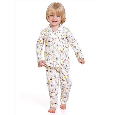 MYHANNE Gömlek Yaka Uzun Kollu Desenli Erkek Bebek Pijama Takımı, Myhanne                                            
                                            Gömlek Yaka Uzun Kollu Desenli Erkek Bebek Pijama Takımı