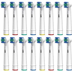 Electric Toothbrush Replacement Heads Compatible with Oral-B Precision Clean Soft Bristles Replacements Brush Heads 16 Pack