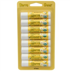 Sierra Bees, Органические бальзамы для губ, крем-брюле, 8 штук, каждый по 0,15 унции (4,25 г)