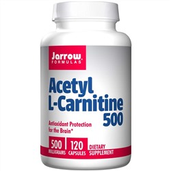 Jarrow Formulas, Ацетил L-карнитин 500, 500 мг, 120 капсул