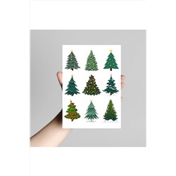 Bimotif Sticker, Yılbaşı Çam Ağacı, 5x5.5 Cm 2 Sayfa TYC00546146167