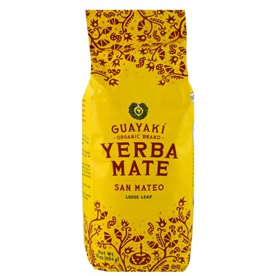 Guayaki, Йерба Мате, листовой чай, смесь Сан-Матео, 16 унций (454 г)