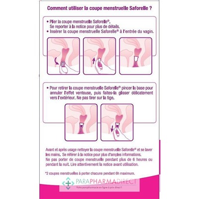 Saforelle 2 Coupes Menstruelles T2 + Pochon