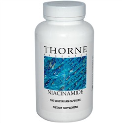 Thorne Research, Ниацинамид, 180 капсул на растительной основе