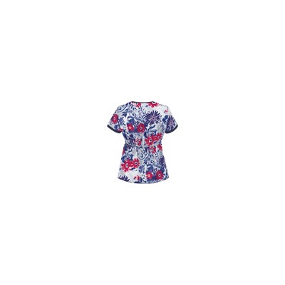Med Couture Scrubs Floral Energy Print Top