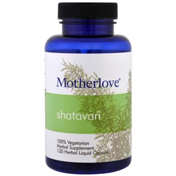 Motherlove, Шатавари, 120 травяных капсул, заполненных жидкостью