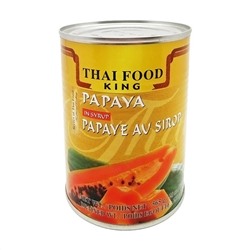 THAI FOOD KING Papaya in syrup Папайя в сиропе кусочки 565г