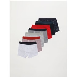 PACK OF 7 PLAIN AND PRINTED BOXERS