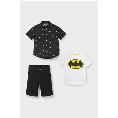 Batman - Set - Hemd, Kurzarmshirt und Shorts - 3 teilig