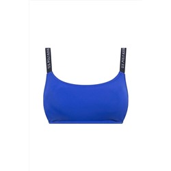U.S. Polo Assn. Kadın Saks Mavi Ince Askılı Bikini Üst 21502
