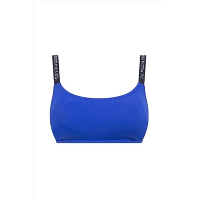 U.S. Polo Assn. Kadın Saks Mavi Ince Askılı Bikini Üst 21502