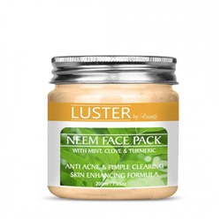 LUSTER Neem Face Pack For Acne &amp; Pimple Clearing Очищающая маска от прыщей и акне с нимом и куркумой 200мл