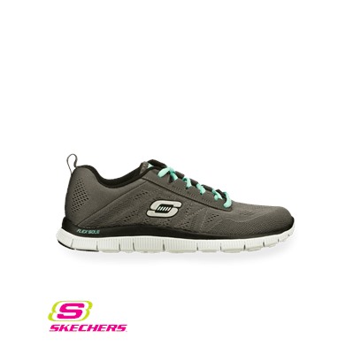 Skechers Women's Sweet Spot Gray/Mint Athletic Nursing Shoe