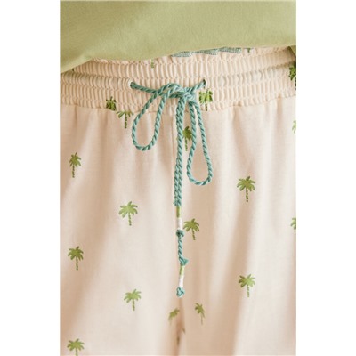 Pijama 100% algodón Capri palmeras