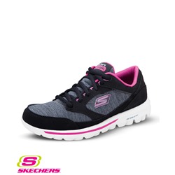 Skechers Go Walk Dynamic Black/Pink Athletic Shoe