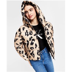 Calvin Klein Jeans Printed Hooded Boxy Puffer Jacket