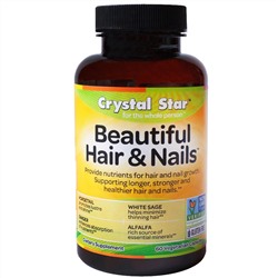 Crystal Star, Beautiful Hair & Nails (красивые волосы и ногти), 60 вегетарианских капсул