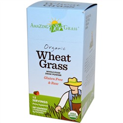 Amazing Grass, Органическая трава пшеницы, полезный сухой напиток, 15 отдельных пакетов, 8 г каждый