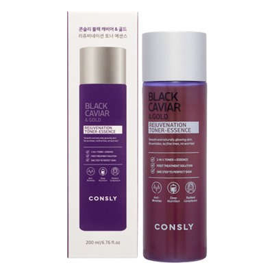 CONSLY Black Caviar &amp; Gold Rejuvenation Toner-Essence Омолаживающий тонер-эссенция с черной икрой и золотом 200мл