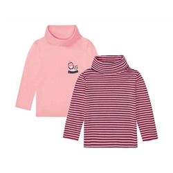 LUPILU® Kleinkinder Mädchen Langarmshirt Ski, 2 Stück