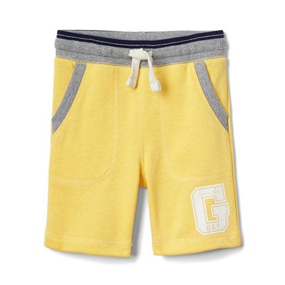 Logo patch pull-on shorts