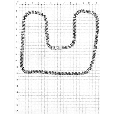 Цепь из серебра с чернением - Бисмарк, 50 см 925 пробы ЦРБ9050ч