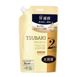 SHISEIDO Шампунь для восстановления волос TSUBAKI Premium Repair с эффектом кератирования, сменная упаковка с крышкой  660 мл.