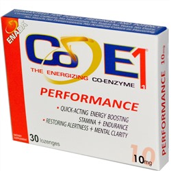Co - E1, Бодрящий кофермент, Performance, 10 мг, 30 пастилок