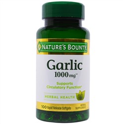Nature's Bounty, Garlic Extract, 1,000 mg, 100 Rapid Release Softgels