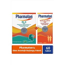 Pharmaton Vitality 30 Tablet & Pharmaton RLX, Enerji ve Rahatlama Paketi 602082812-43433