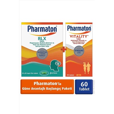 Pharmaton Vitality 30 Tablet & Pharmaton RLX, Enerji ve Rahatlama Paketi 602082812-43433