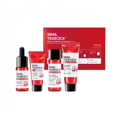 [Miniature] Snail Truesica Miracle Repair Starter Kit, Набор восстанавливающих средств с муцином улитки и комплексом Truecica™