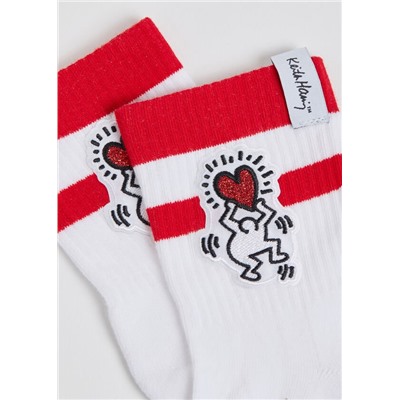 Kurze Socken im Sport-Stil mit Motiv Keith Haring™