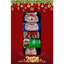 Moimoistore 5'li Christmas Noel Temalı Unisex Yılbaşı Çorabı Kutusu MOİ2022CRP0026