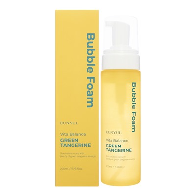 EUNYUL Vita Balance Green Tangerine Bubble Foam Очищающая пенка для умывания с экстрактом зелёного мандарина и витаминами 200мл