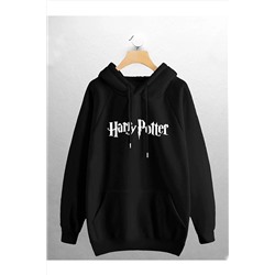 İsaac Unisex Harry Potter Yazılı Siyah Sweatshirt s043