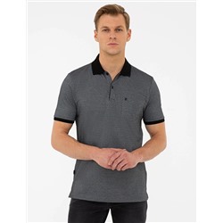 Siyah Regular Fit Polo Yaka Tişört