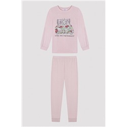 Penti Kız Çocuk Rabbit Uzun Kollu Pembe Pijama Takımı PNX800C523SK-PN17