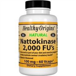 Healthy Origins, Nattokinase, 2,000 FU's (100 mg), 60 Vcaps
