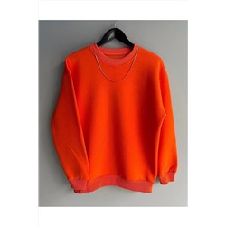 DWN WEAR Unisex Düz Renkli Oversize Sweatshirt (3 Iplik) BROOKSYHBSKLT