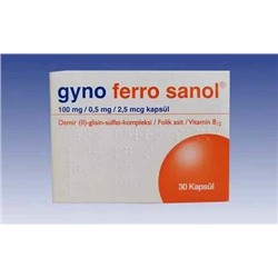 GYNOFERRO SANOL 30 kapsül Двухвалентное железо для лечения анемии