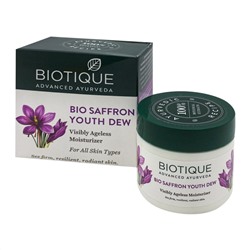 BIOTIQUE Saffron youth dew visibly ageless moisturizer Крем для лица и тела с шафраном 50г